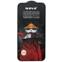 Защитное 2.5D стекло Weva AirBag (тех.пак) для Apple iPhone 15 Plus / 16 Plus (6.7) - Черный