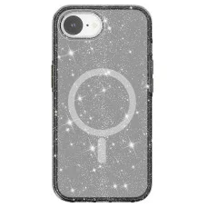 Чохол TPU Galaxy Sparkle (MagFit) для Apple iPhone 16e (6.1) - Black+Glitter