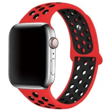 Силиконовый ремешок Sport+ для Apple Watch 42(ser.1-3)/44/45/46/49mm - red/black