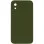 Silicone Case Square Full Camera Protective (AA) NOLOGO для Apple iPhone XR (6.1) - Зелений / Dark Olive
