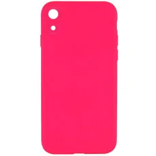 Silicone Case Square Full Camera Protective (AA) NOLOGO для Apple iPhone XR (6.1) - Рожевий / Barbie pink