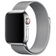 Ремешок Milanese Loop Design для Apple Watch 42(ser.1-3)/44/45/46/49mm - Серебряный