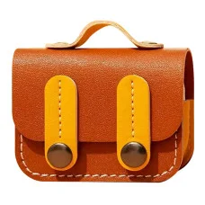 Шкіряний футляр Briefcase для навушників AirPods Pro 2 / Pro - Brown / Yellow