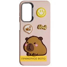 Чохол TPU Leather Toys для Xiaomi Redmi 12C / Poco C55 - Capybara / Pink