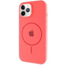 Чохол Silicone Case Full Protective (AA) with MagSafe для Apple iPhone 11 Pro (5.8) - Кавуновий / Watermelon red