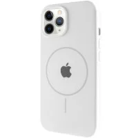 Чохол Silicone Case Full Protective (AA) with MagSafe для Apple iPhone 11 Pro Max (6.5) - Білий / White
