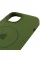 Чохол Silicone Case Full Protective (AA) with MagSafe для Apple iPhone 12 Pro / 12 (6.1) - Зелений / Dark Olive - фото