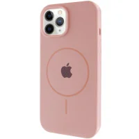 Чехол Silicone Case Full Protective (AA) with MagSafe для Apple iPhone 12 Pro Max (6.7) - Розовый / Pink Sand