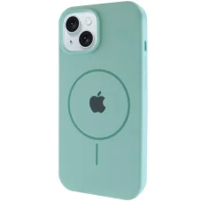 Чохол Silicone Case Full Protective (AA) with MagSafe для Apple iPhone 13 (6.1) - Бірюзовий / Light Turquoise