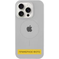 Чехол Silicone Case Full Protective (AA) with MagSafe для Apple iPhone 14 Plus (6.7) - Серый / Light Grey