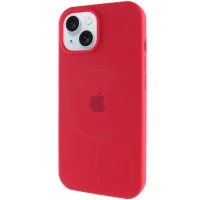 Чохол Silicone Case Full Protective (AA) with MagSafe для Apple iPhone 15 (6.1) - Червоний / Deep Red