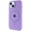 Чохол Silicone Case Full Protective (AA) with MagSafe для Apple iPhone 15 (6.1) - Бузковий / Dasheen