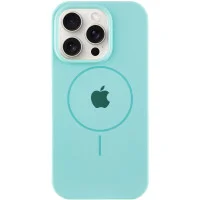 Чохол Silicone Case Full Protective (AA) with MagSafe для Apple iPhone 15 Pro (6.1) - Бірюзовий / Light Turquoise