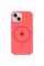 Чохол Silicone Case Full Protective (AA) with MagSafe для Apple iPhone 15 Plus (6.7) - Кавуновий / Watermelon red - фото