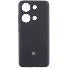 Чехол Silicone Cover Lakshmi Full Camera (AA) with logo для Xiaomi Redmi Note 13 4G - Черный / Black