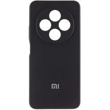 Чехол Silicone Cover Lakshmi Full Camera (AA) with logo для Xiaomi Redmi 14C / Poco C75 - Черный / Black