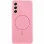 Чехол Silicone Cover Lakshmi Full Camera (AA) with MagFit для Samsung Galaxy S21 FE - Розовый / Light pink