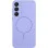 Чохол Silicone Cover Lakshmi Full Camera (AA) with MagFit для Samsung Galaxy S24 FE - Бузковий / Dasheen