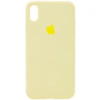 Чехол Silicone Case Full Protective (AA) для Apple iPhone X / XS (5.8) - Желтый / Mellow Yellow
