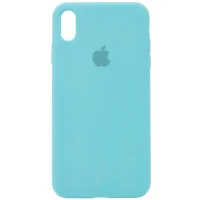 Чохол Silicone Case Full Protective (AA) для Apple iPhone X / XS (5.8) - Бірюзовий / Marine Green
