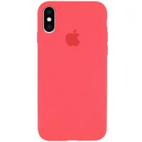 Чехол Silicone Case Full Protective (AA) для Apple iPhone X / XS (5.8) - Арбузный / Watermelon red