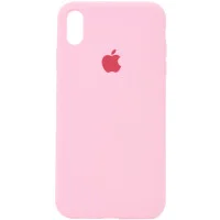 Чохол Silicone Case Full Protective (AA) для Apple iPhone X / XS (5.8) - Рожевий / Light pink