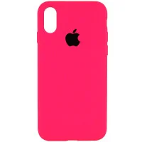 Чохол Silicone Case Full Protective (AA) для Apple iPhone XS Max (6.5) - Рожевий / Barbie pink