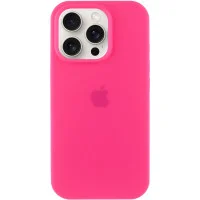 Чехол Silicone Case Full Protective (AA) для Apple iPhone 16 Pro (6.3) - Розовый / Barbie pink