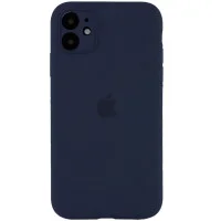 Чохол Silicone Case Full Camera Protective (AA) для Apple iPhone 12 (6.1) - Темно-синій / Midnight blue