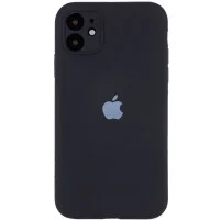 Чохол Silicone Case Full Camera Protective (AA) для Apple iPhone 12 (6.1) - Чорний / Black