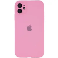 Чохол Silicone Case Full Camera Protective (AA) для Apple iPhone 12 (6.1) - Рожевий / Light pink