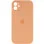 Чохол Silicone Case Full Camera Protective (AA) для Apple iPhone 12 (6.1) - Помаранчевий / Cantaloupe