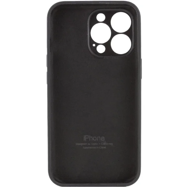 Чехол Silicone Case Full Camera Protective (AA) для Apple iPhone 14 Pro (6.1) - Черный / Black | inMobi Чехол Silicone Case Full Camera Protective (AA) для Apple iPhone 14 Pro (6.1) - Черный / Black - фото