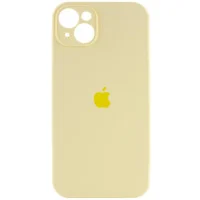 Чехол Silicone Case Full Camera Protective (AA) для Apple iPhone 14 (6.1) - Желтый / Mellow Yellow