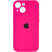 Чехол Silicone Case Full Camera Protective (AA) для Apple iPhone 14 (6.1) - Розовый / Barbie pink