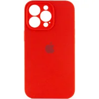 Чехол Silicone Case Full Camera Protective (AA) для Apple iPhone 15 Pro (6.1) - Красный / Red