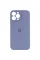 Чехол Silicone Case Full Camera Protective (AA) для Apple iPhone 15 Pro (6.1) - Серый / Lavender Gray - фото