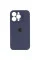 Чехол Silicone Case Full Camera Protective (AA) для Apple iPhone 15 Pro (6.1) - Темно-синий / Midnight blue - фото