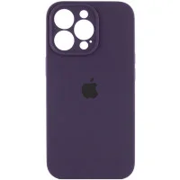 Чехол Silicone Case Full Camera Protective (AA) для Apple iPhone 15 Pro (6.1) - Фиолетовый / Elderberry