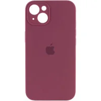 Чехол Silicone Case Full Camera Protective (AA) для Apple iPhone 15 Plus (6.7) - Бордовый / Plum
