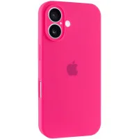 Чохол Silicone Case Full Camera Protective (AA) для Apple iPhone 16 (6.1) - Рожевий / Barbie pink
