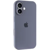 Чохол Silicone Case Full Camera Protective (AA) для Apple iPhone 16 (6.1) - Сірий / Lavender Gray