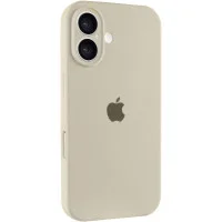 Чохол Silicone Case Full Camera Protective (AA) для Apple iPhone 16 (6.1) - Бежевий / Antique White