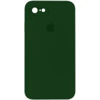 Чохол Silicone Case Square Full Camera Protective (AA) для Apple iPhone 7/8/SE (2020) (4.7) - Зелений / Army green