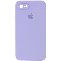 Чохол Silicone Case Square Full Camera Protective (AA) для Apple iPhone 7/8/SE (2020) (4.7) - Бузковий / Dasheen