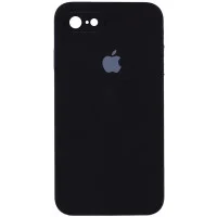 Чохол Silicone Case Square Full Camera Protective (AA) для Apple iPhone 7/8/SE (2020) (4.7) - Чорний / Black