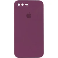 Чохол Silicone Case Square Full Camera Protective (AA) для Apple iPhone 7 plus/8 plus (5.5) - Бордовий / Maroon