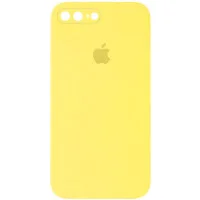 Чохол Silicone Case Square Full Camera Protective (AA) для Apple iPhone 7 plus/8 plus (5.5) - Жовтий / Yellow