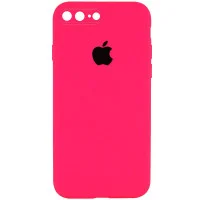 Чохол Silicone Case Square Full Camera Protective (AA) для Apple iPhone 7 plus/8 plus (5.5) - Рожевий / Barbie pink