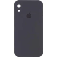 Чохол Silicone Case Square Full Camera Protective (AA) для Apple iPhone XR (6.1) - Сірий / Dark Gray